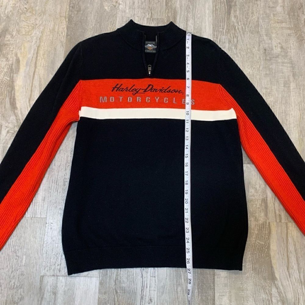 NWOT Harley Throw Back Retro Colorblock 1/4 Zip mackneck Wool Blend Pull… - Picture 5 of 9